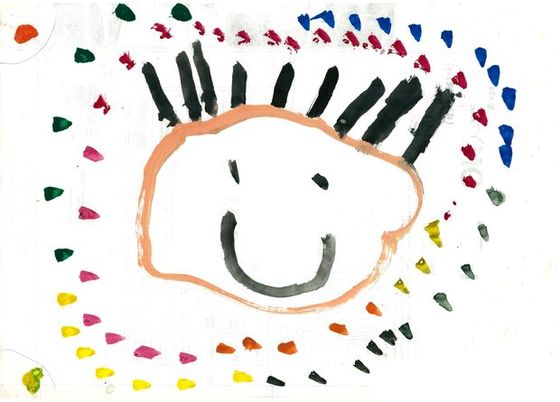 子どもの原画 笑顔