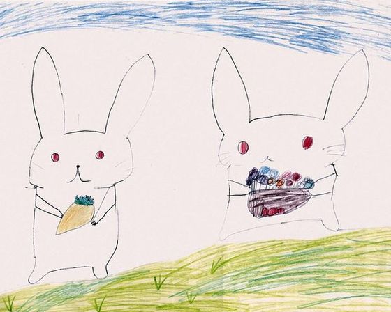 子どもの原画 うさ