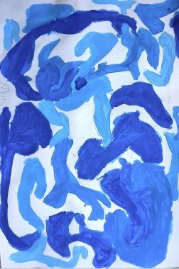 原画:青の抽象画