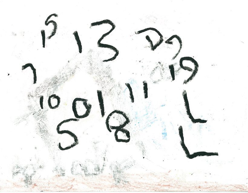 原画:手書きの数字