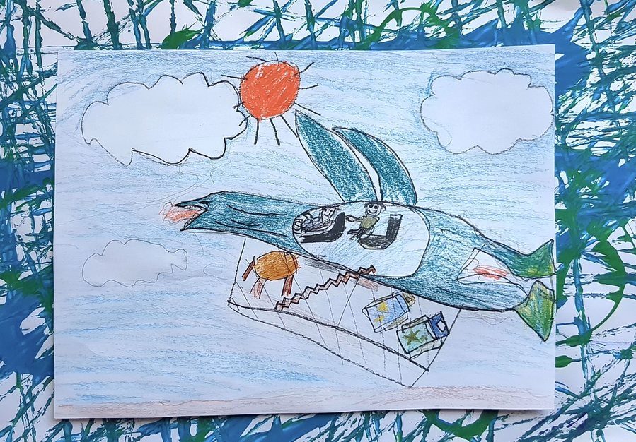 原画:空をとぶ魚の乗り物